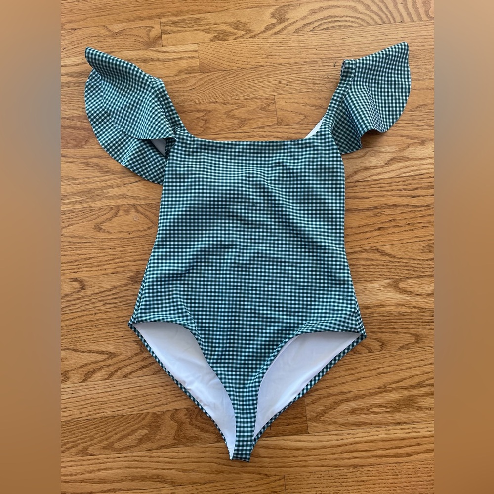 Hill House Blue Gingham One Piece Swimsuit